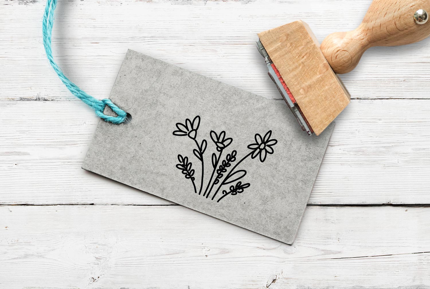 Stempel Blumenstrauß 3, 40 mm
