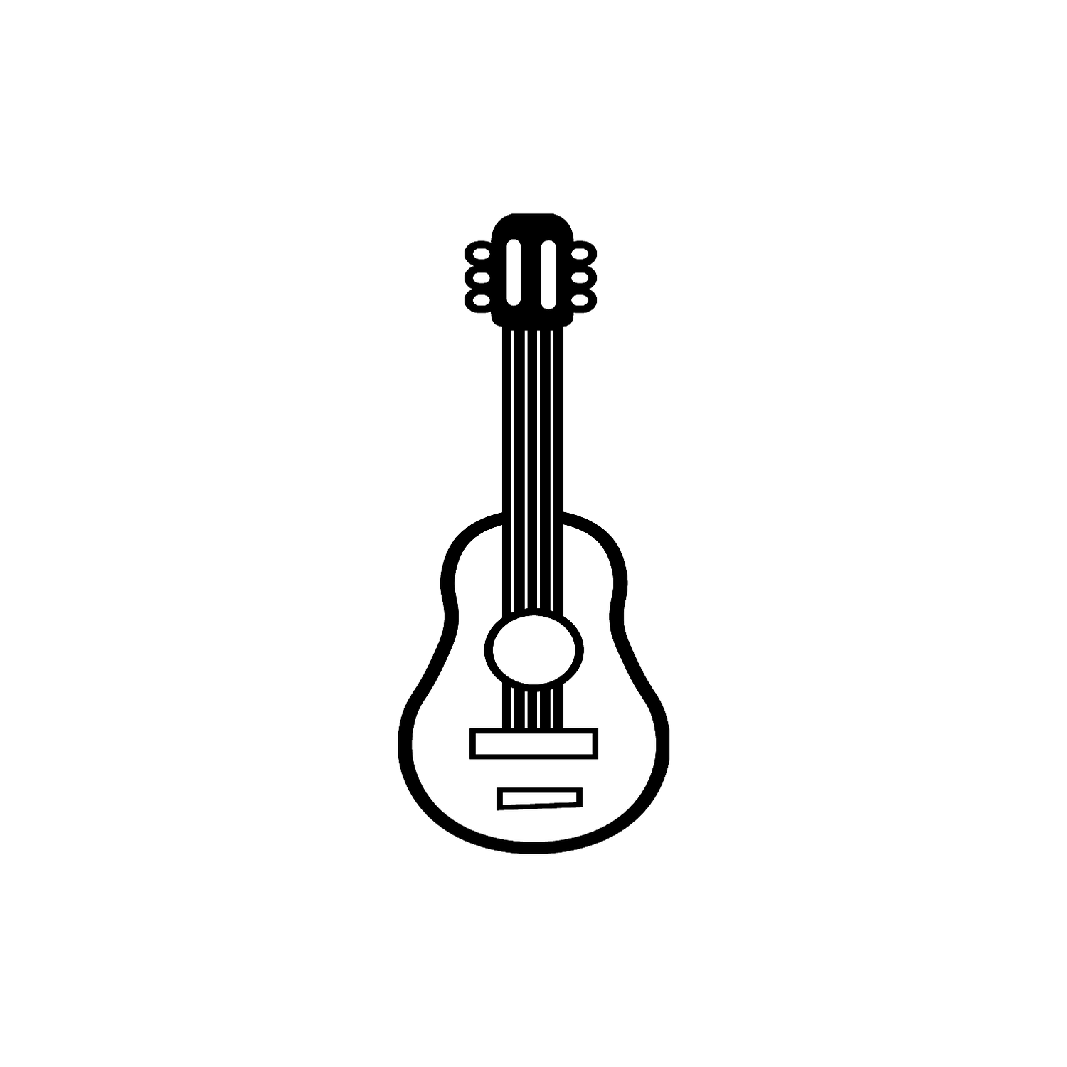 Abdruck Stempel Gitarre, 12 mm