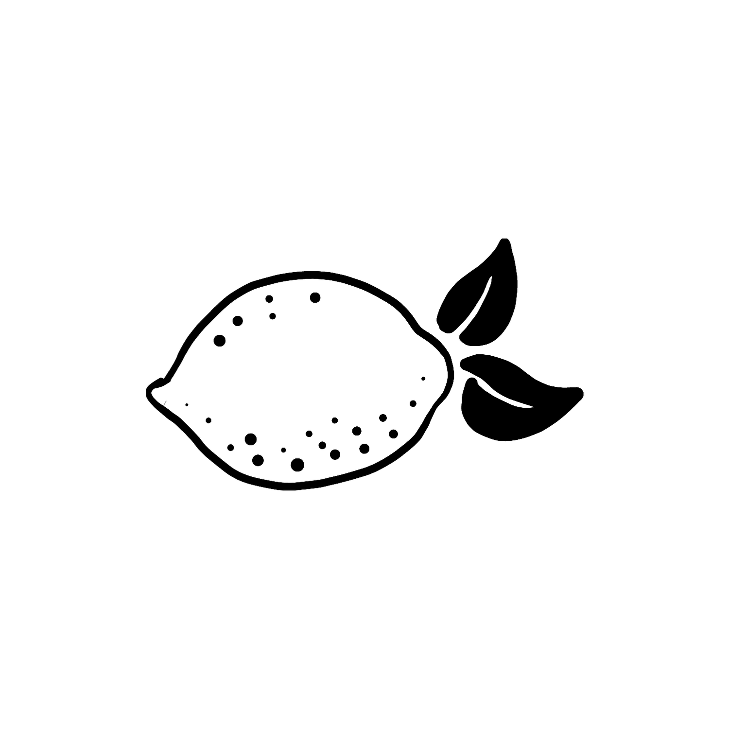 Abdruck Stempel Zitrone, 12 mm