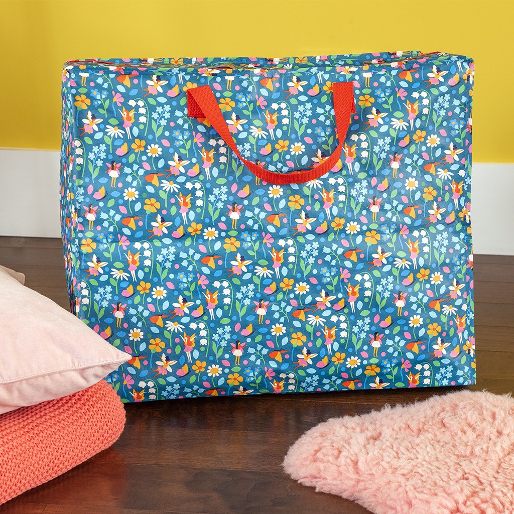 Große Tasche mit Blumen und Feen "fairies in the garden"