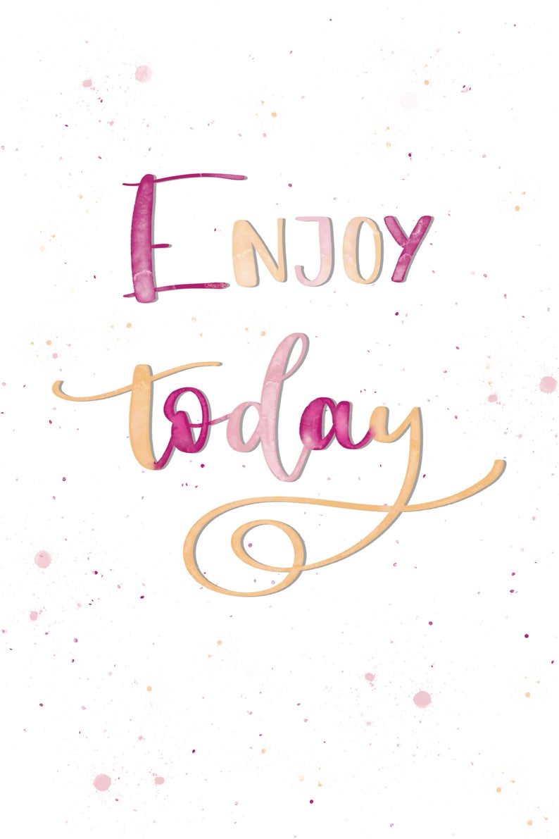 Postkarte "Enjoy today"