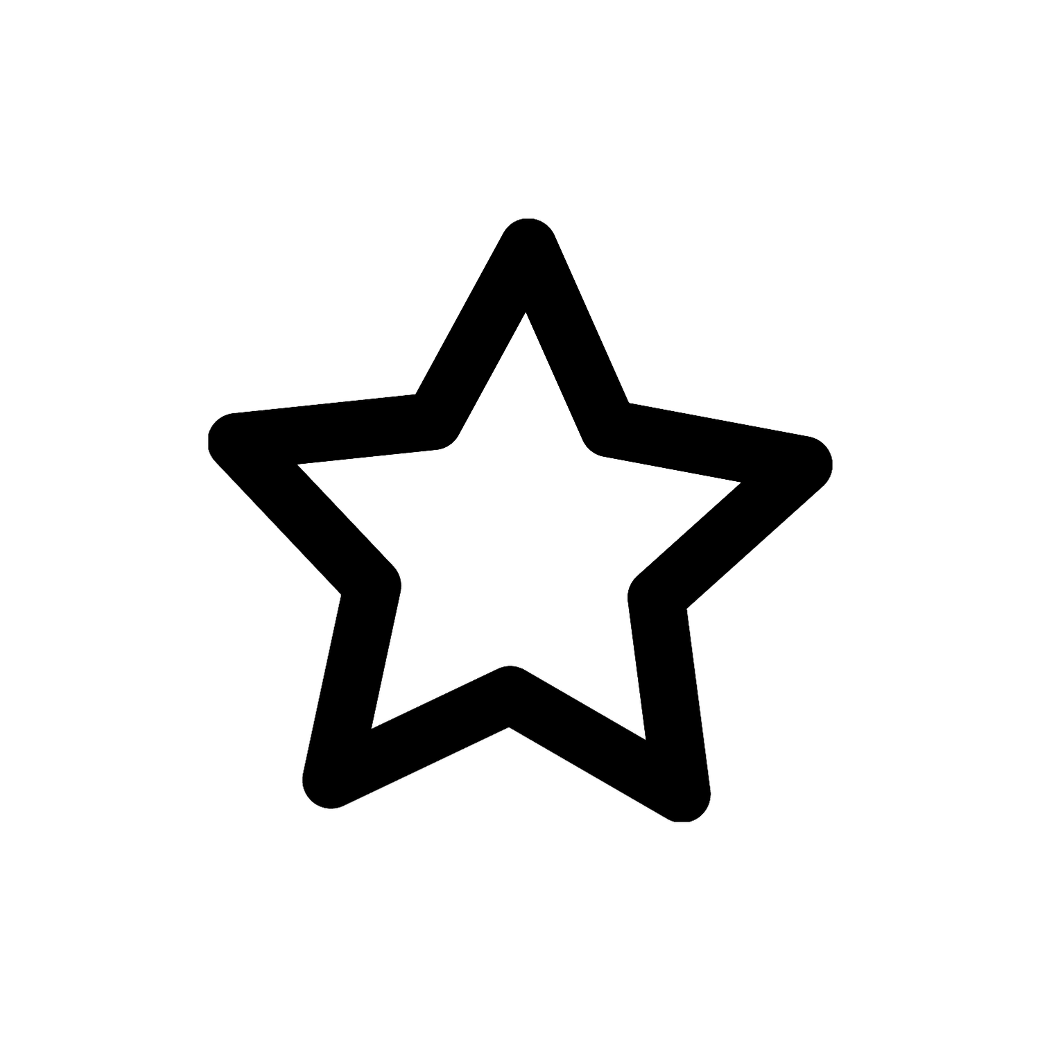 Abdruck Stempel Stern ungefüllt, 12 mm