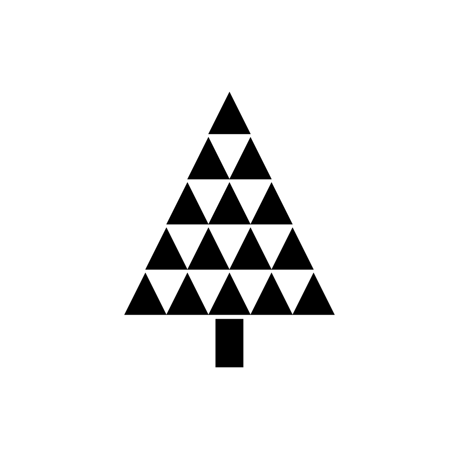 Abdruck Stempel Tannenbaum 2, 35 mm