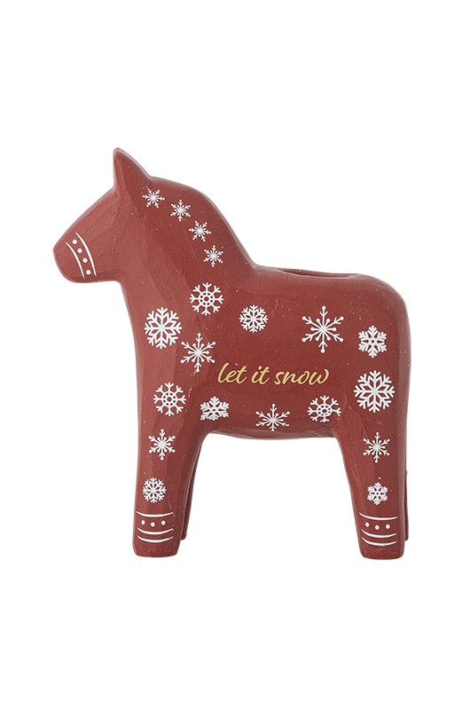 Kerzenständer von Bloomingville, Dalapferd, rot