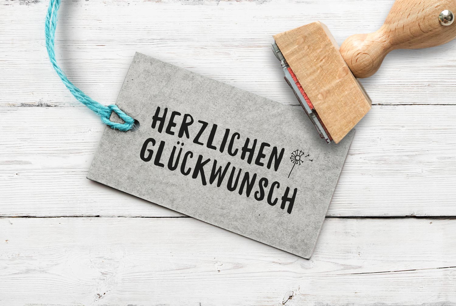 Stempel Herzlichen Glückwunsch 2, 54 mm