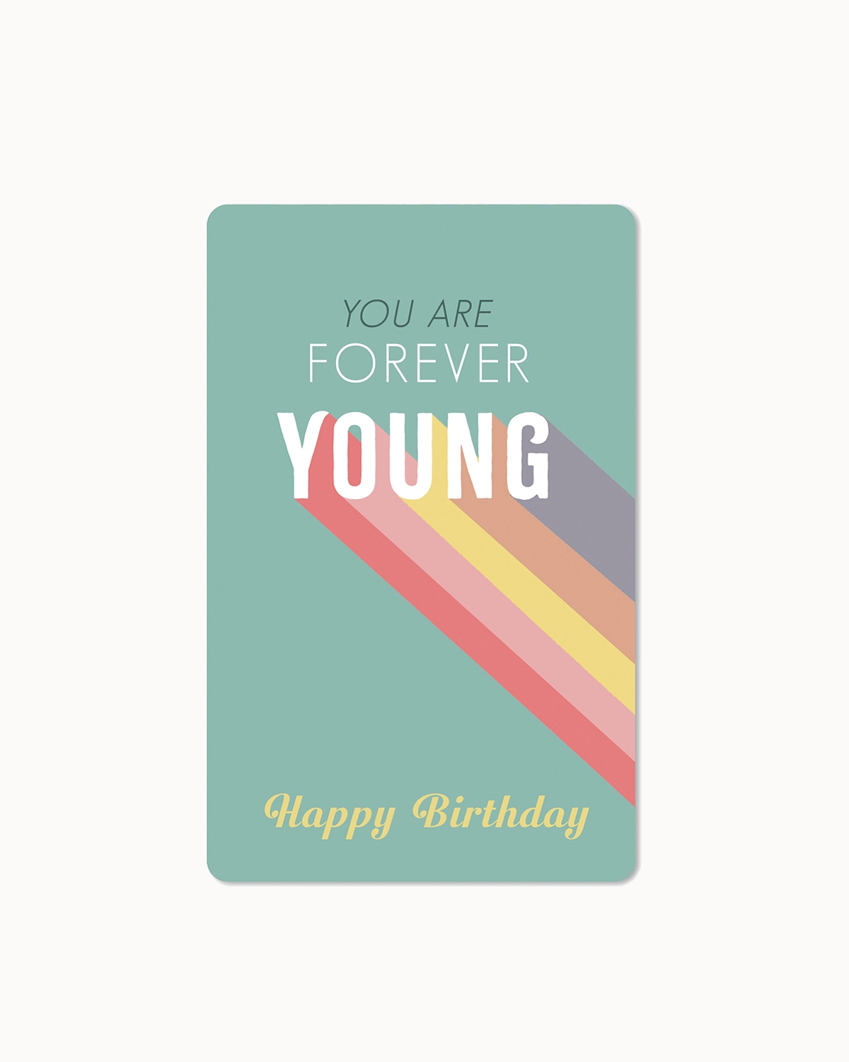 Postkarte "Happy Birthday - forever young"