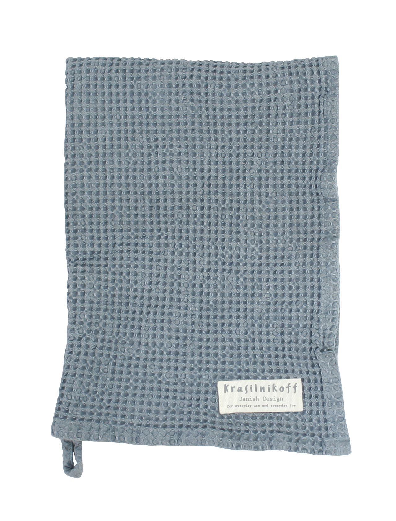 Handtuch/Geschirrtuch, Waffelstruktur, blau/hellblau