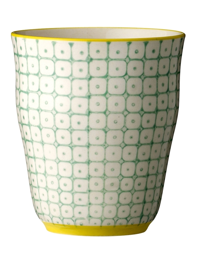 Tasse/Becher von Bloomingville aus Steingut "Carla", hellgrün