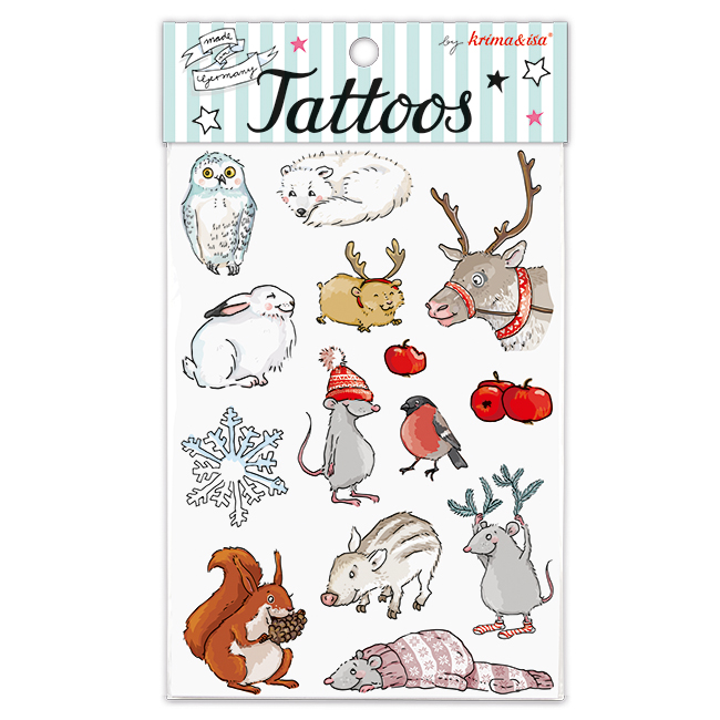 krima&isa Kinder Tattoos Schneetiere