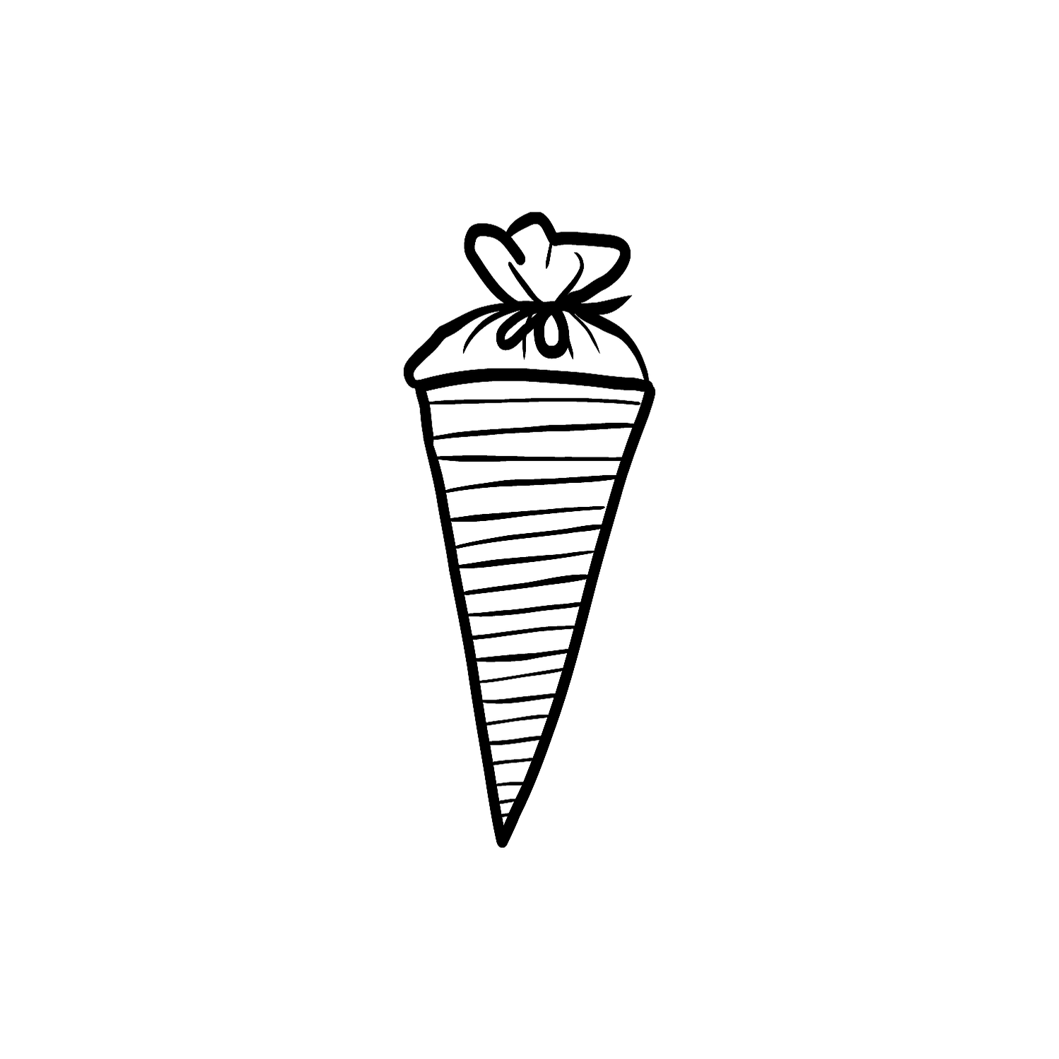 Abdruck Stempel Schultüte Streifen, 12 mm
