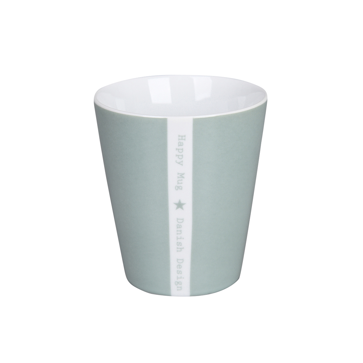 Tasse hellgrün/salbei, Happy, Happy mug