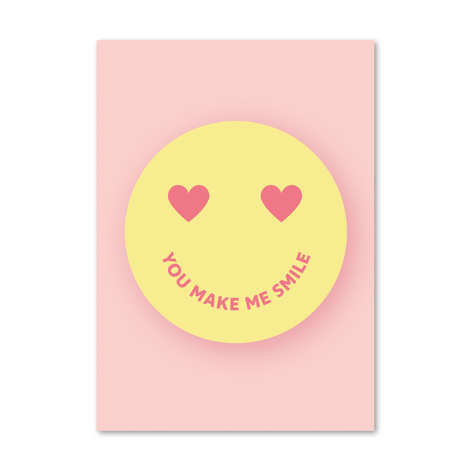 Postkarte You make me smile, Smiley