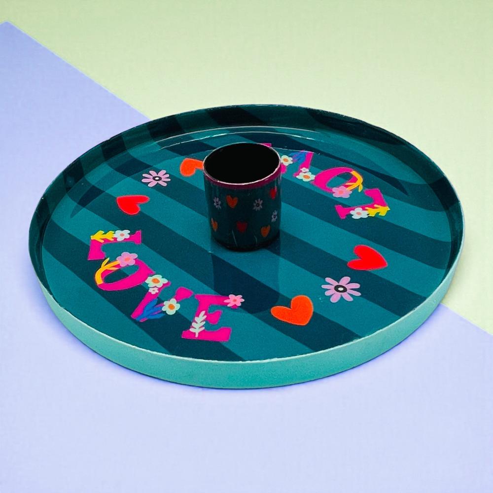 Kerzenhalter, Print LOVE