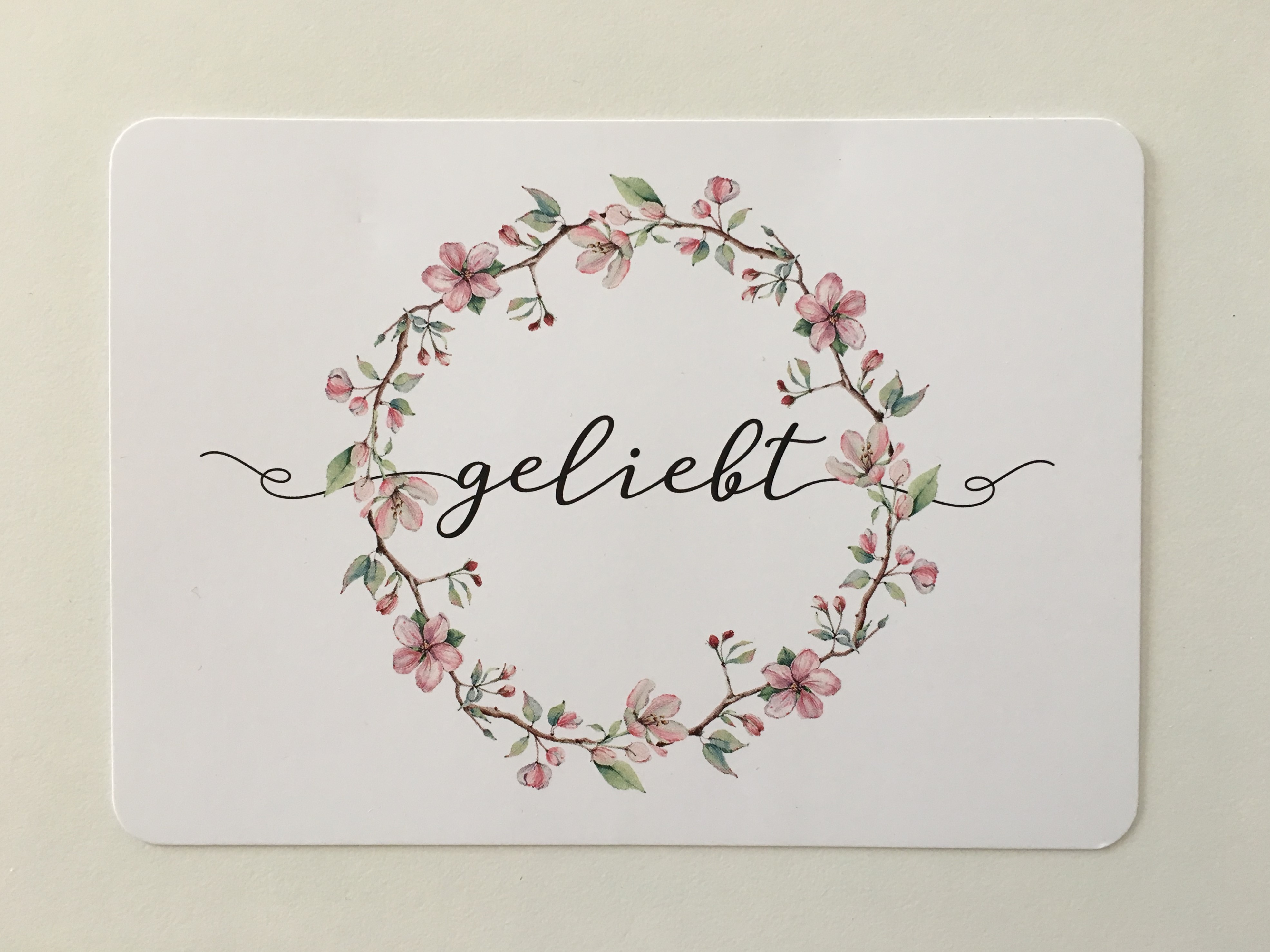 Postkarte "geliebt'
