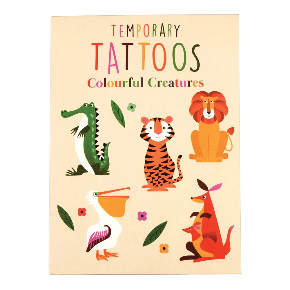Tattoos "colourful creatures", bunte Tiere