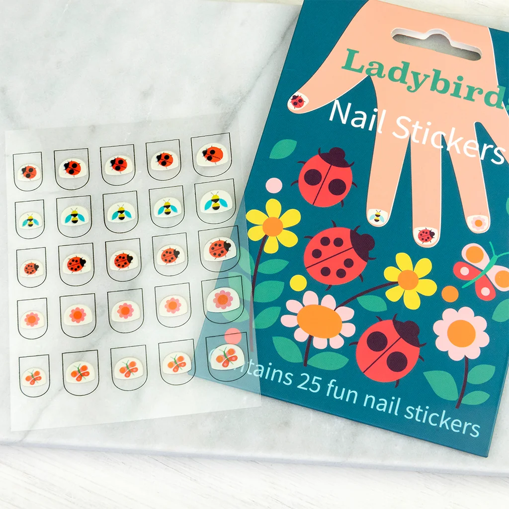Nagel-Sticker "Marienkäfer" (Set mit 25 Stück)