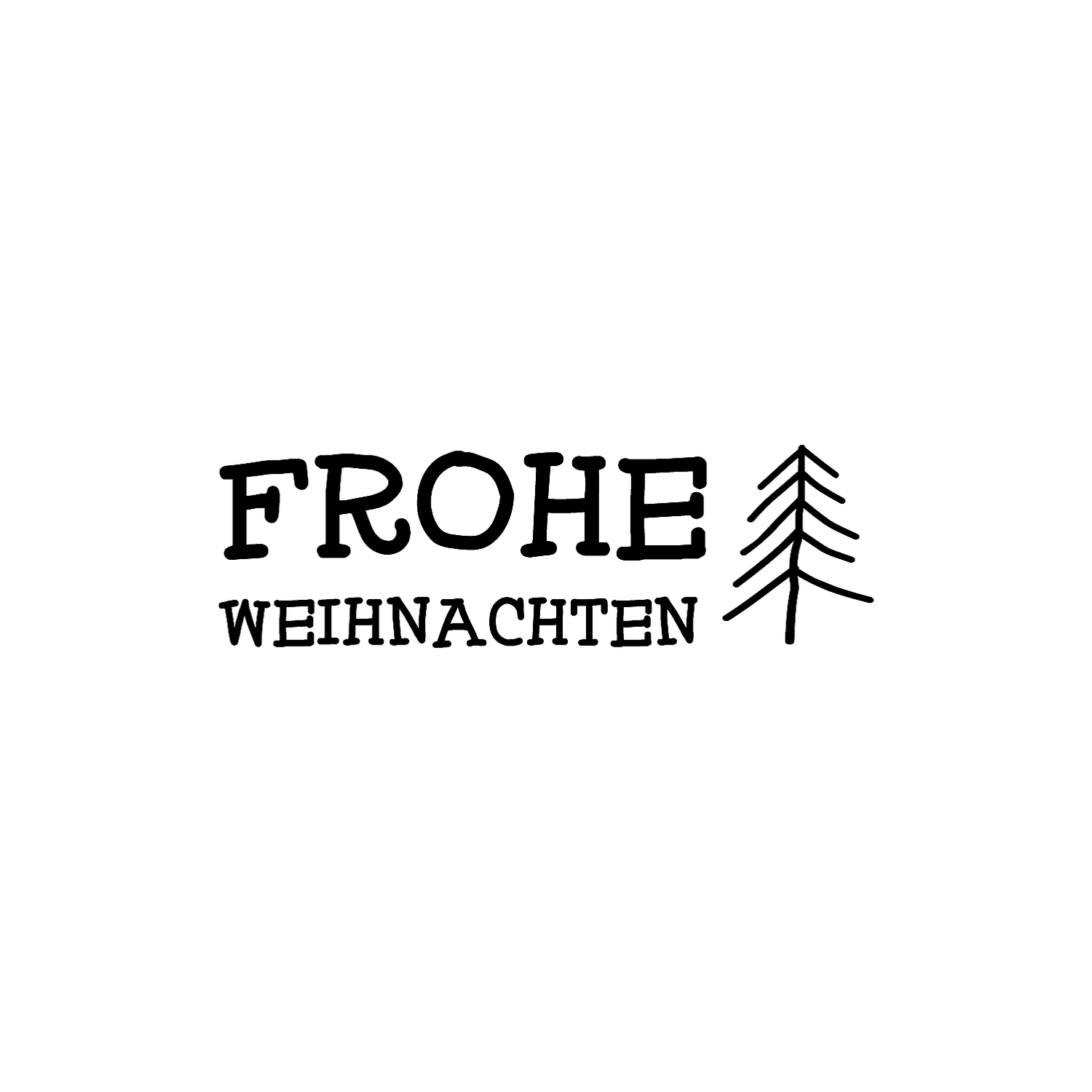 Abdruck Stempel "Frohe Weihnachten" eckig, 67 mm