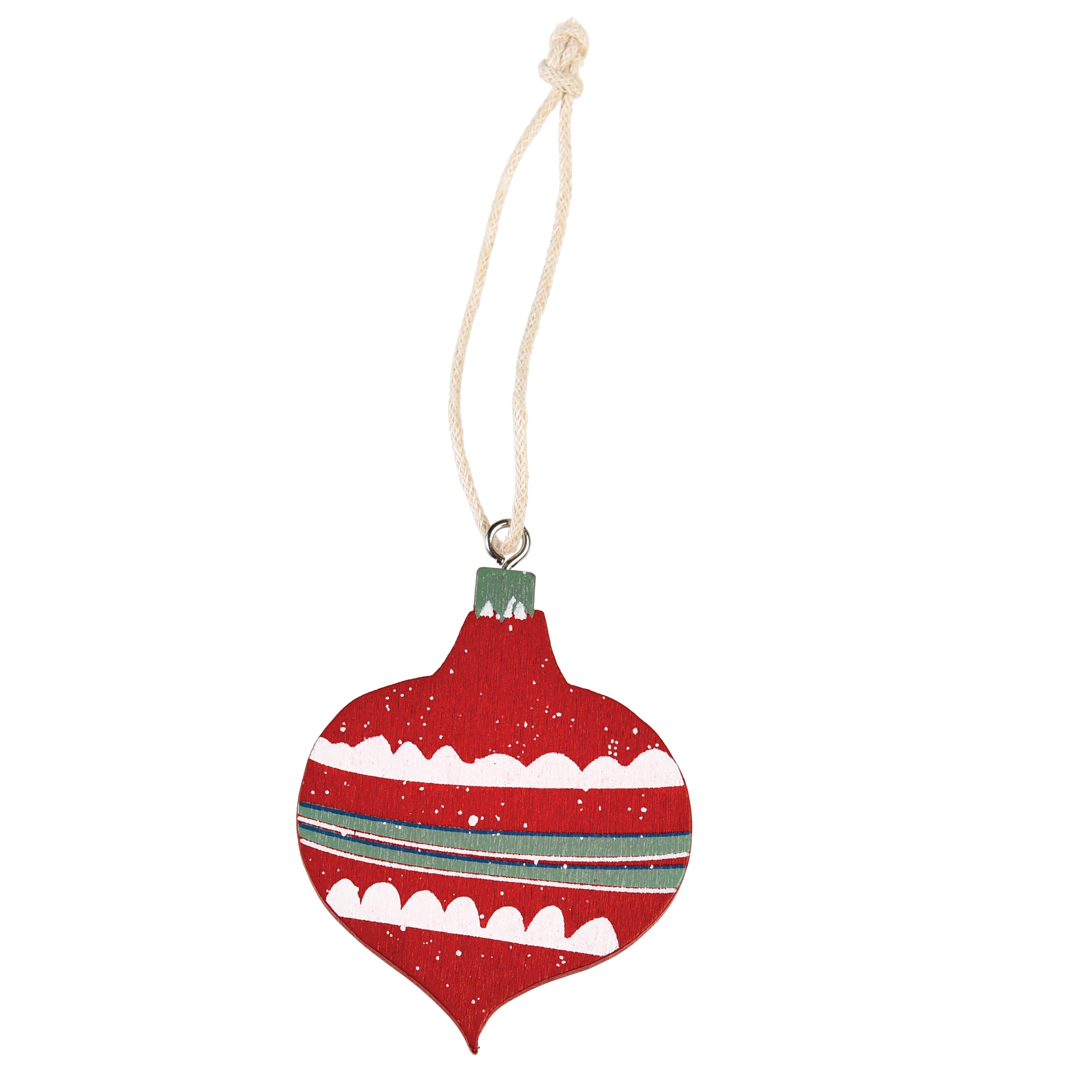 Anhänger "Weihnachtskugel" aus Holz, rot