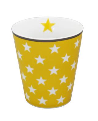 Tasse mit Sternen, gelb