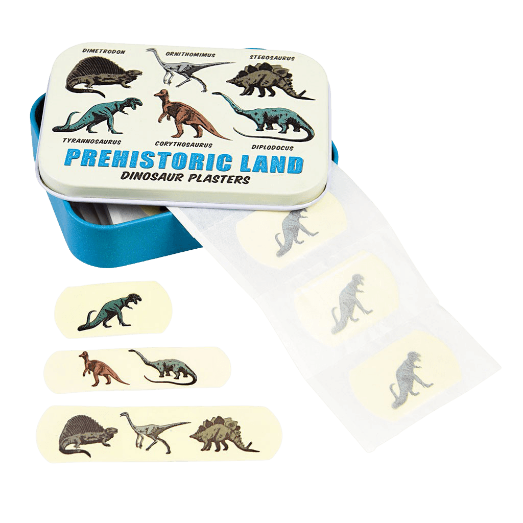 Pflaster in Metall-Box Dinosaurier "prehistoric land"