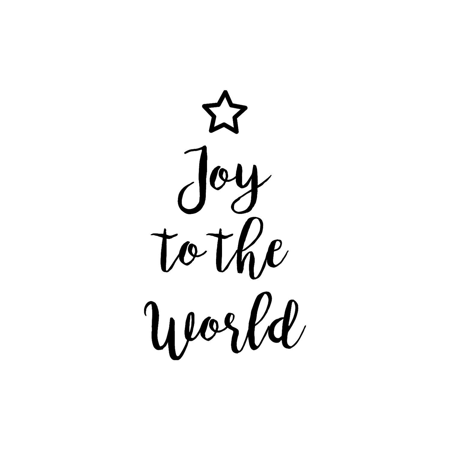 Abdruck Stempel mit Schriftzug "Joy to the world", 65 mm