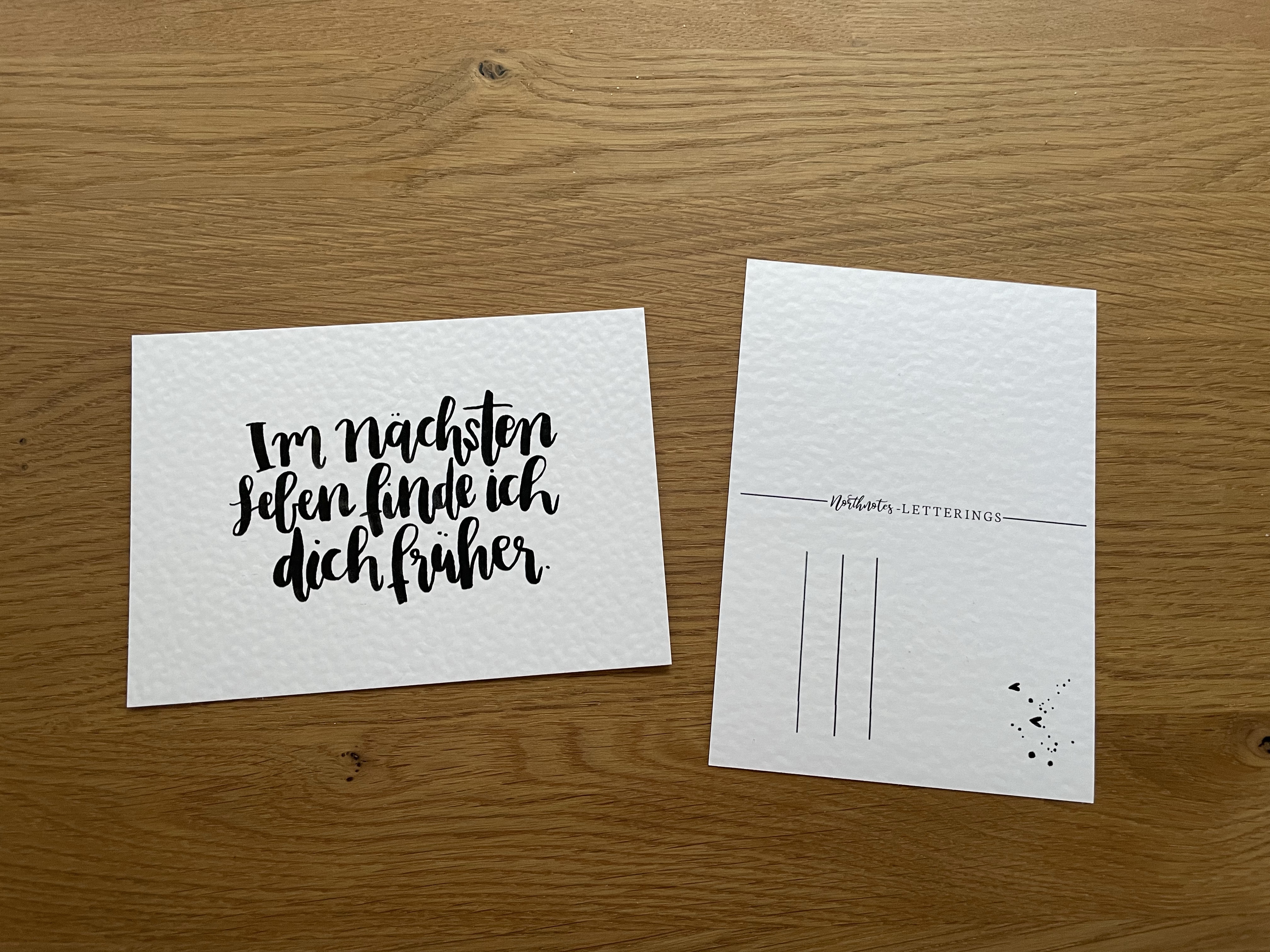 Postkarte "Im nächsten Leben finde ich die früher."