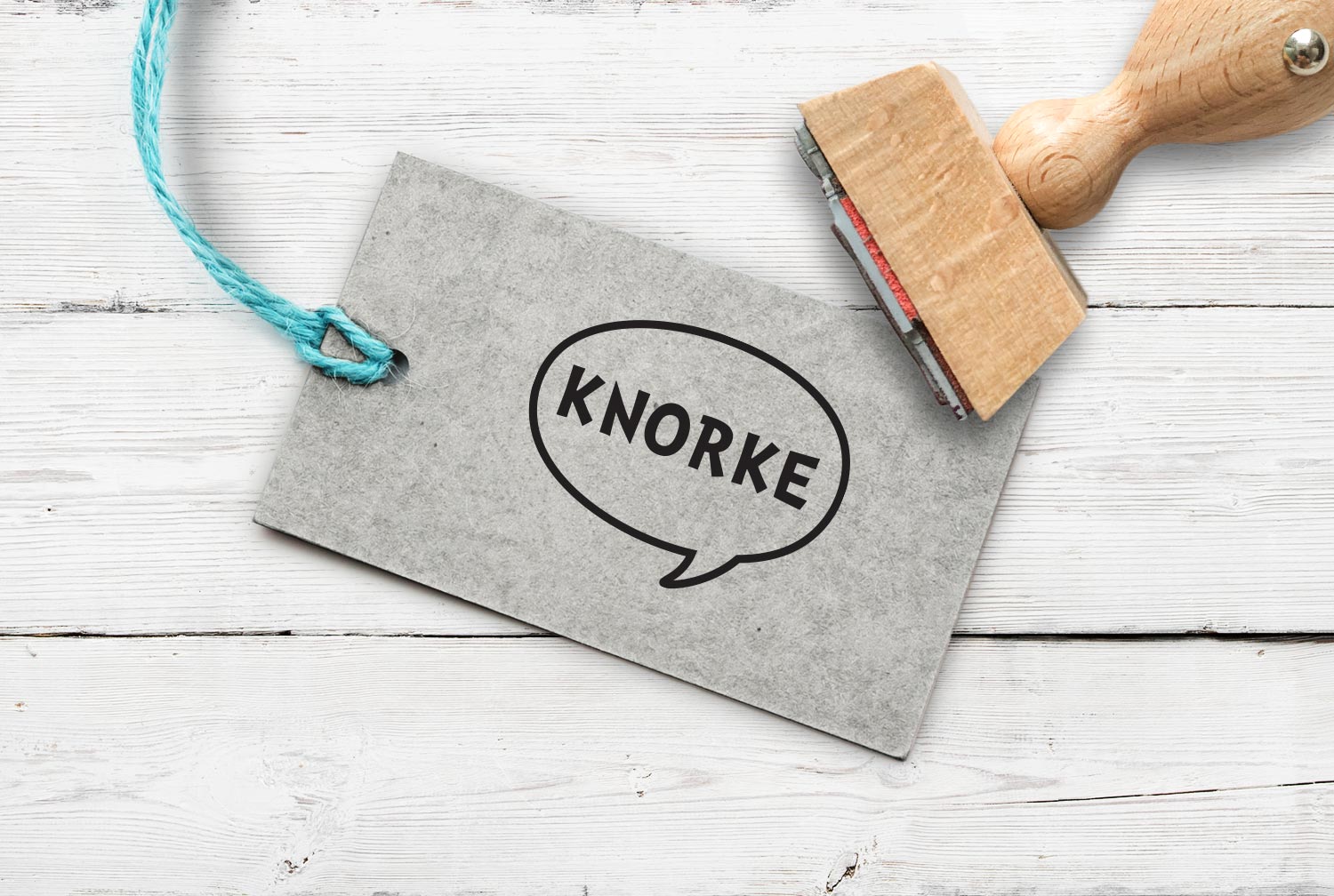 Stempel Sprechblase "knorke", 35 mm