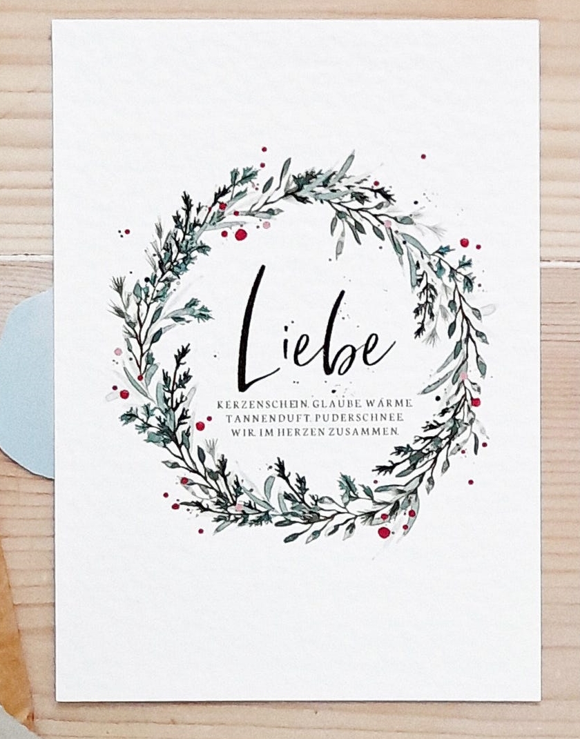 Postkarte "Weihnachten - Liebe"