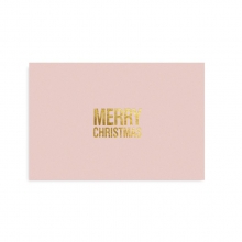 Postkarte "Merry Christmas" (rosa und gold) von Tafelgut
