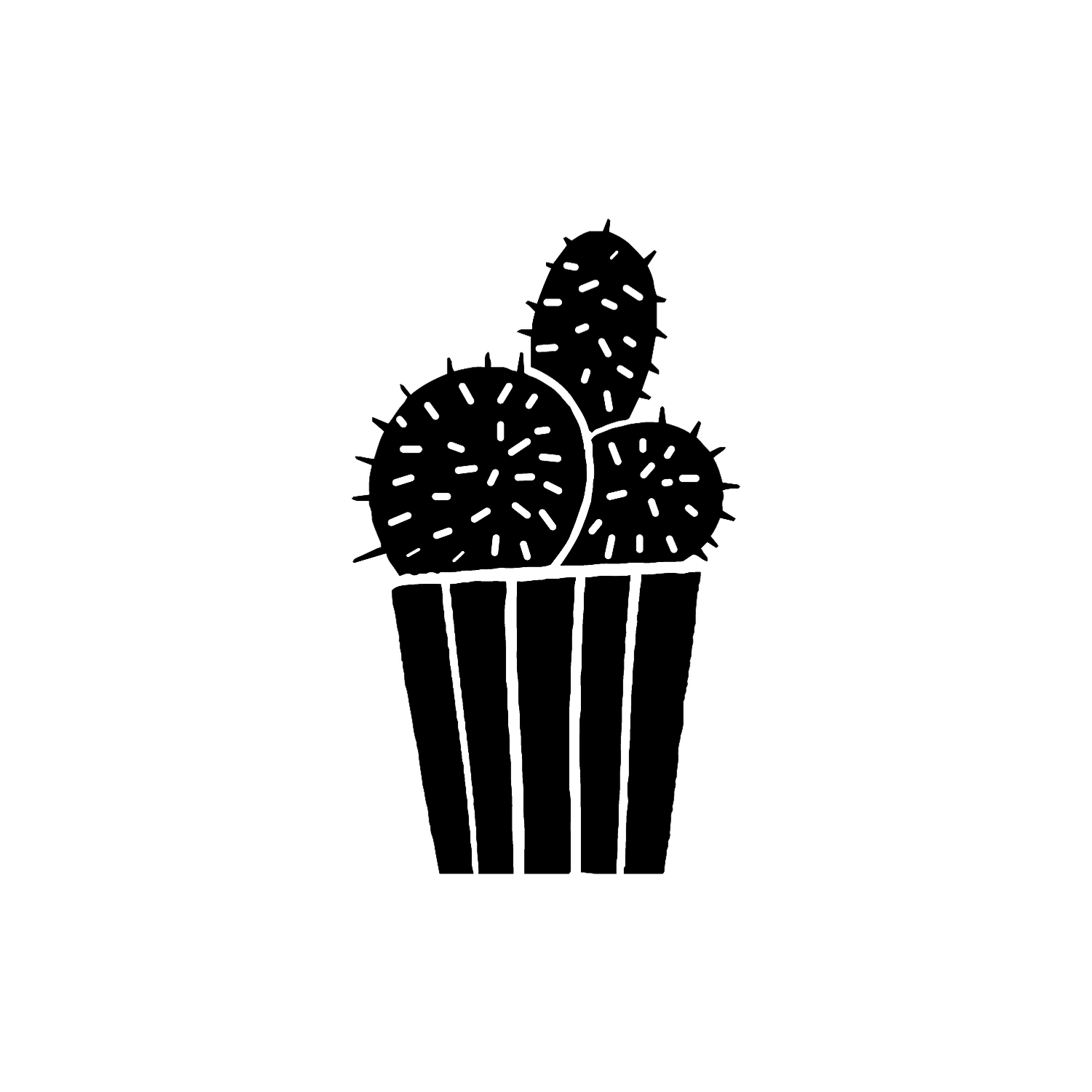 Abdruck Stempel Kaktus, 35 mm