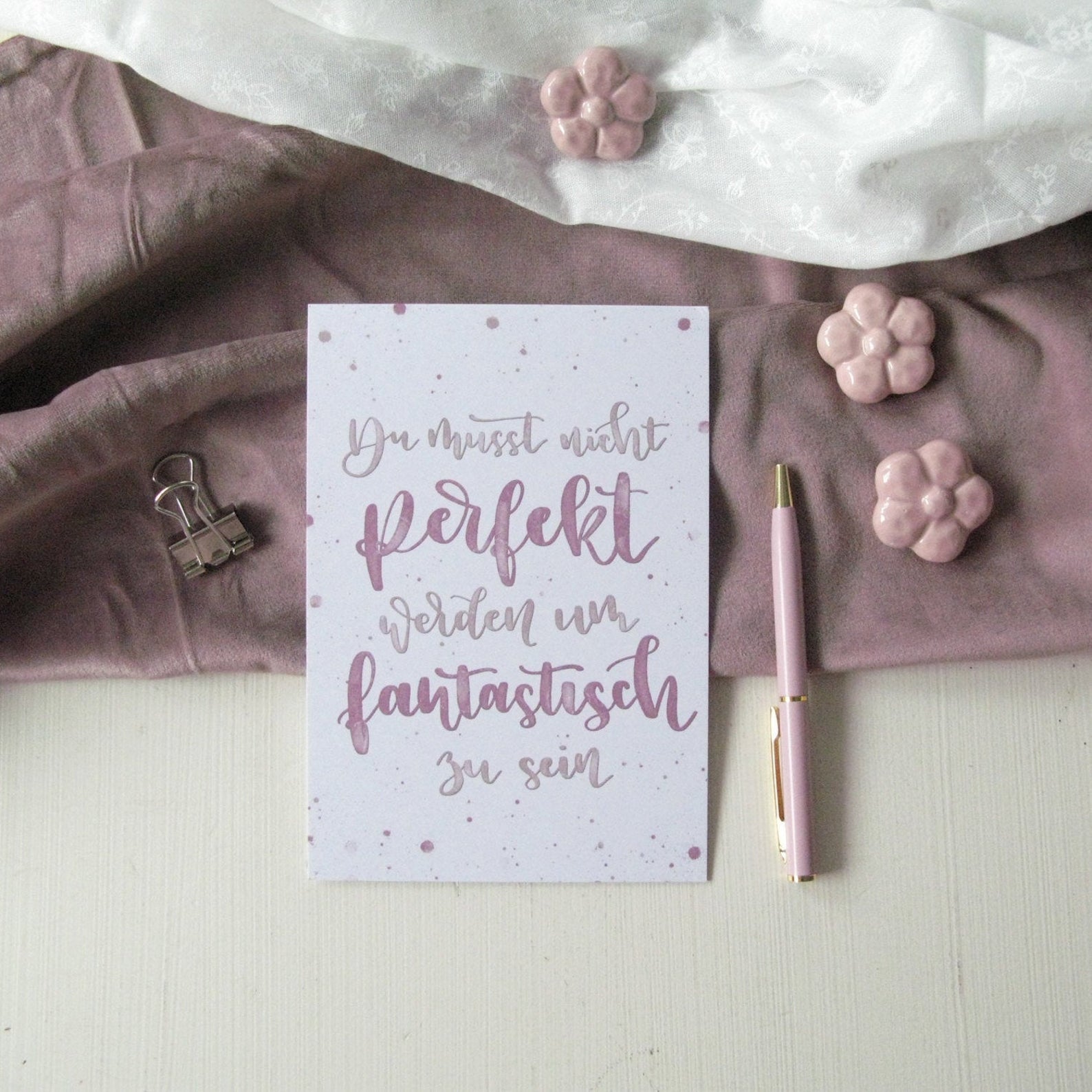 Postkarte "Du musst nicht perfekt werden...."