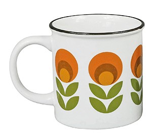 Tasse "Lola" Blumen orange