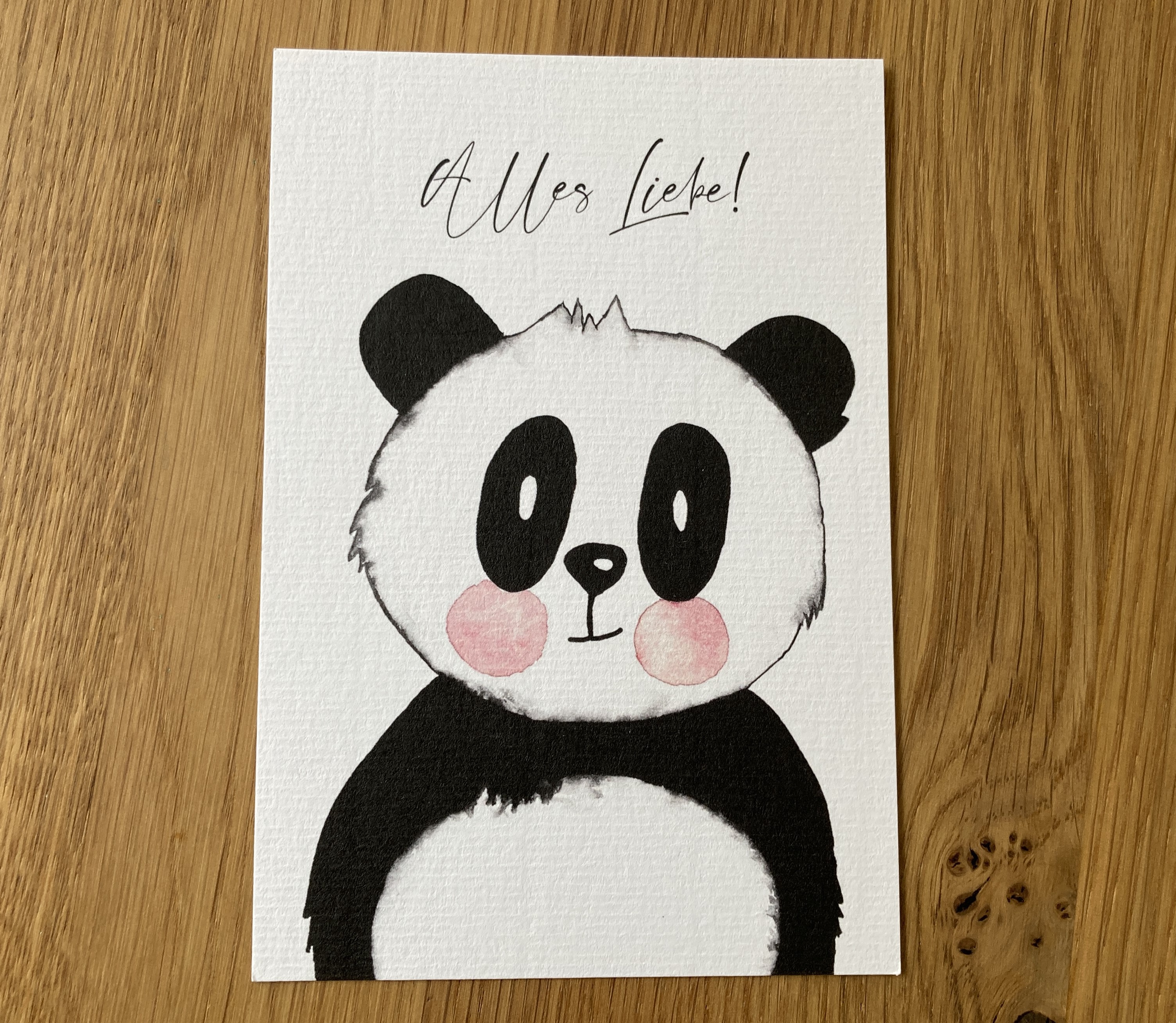 Postkarte "Pandabär Alles Liebe 2"