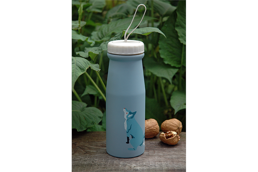 Thermoskanne/Flasche, Wolf blau