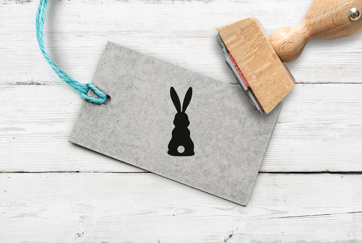 Stempel Hase von hinten, 35 mm