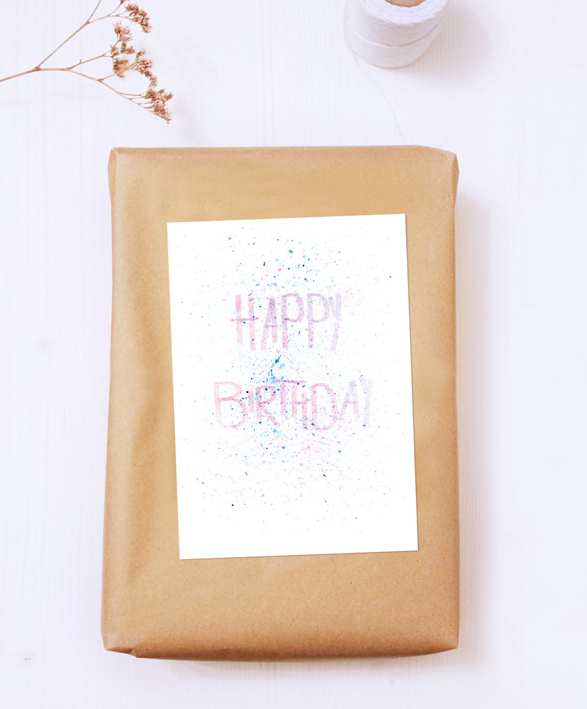 Postkarte "Happy Birthday Dots"