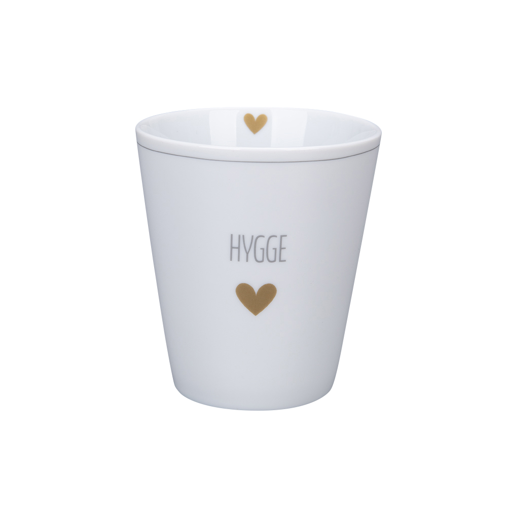 Tasse Hygge, grau/gold