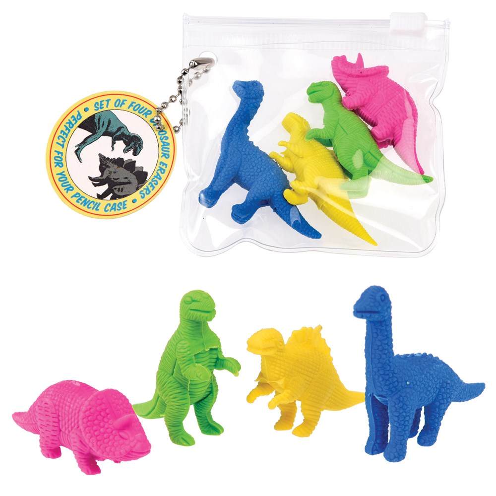 Radiergummi 4er-Set Dinos