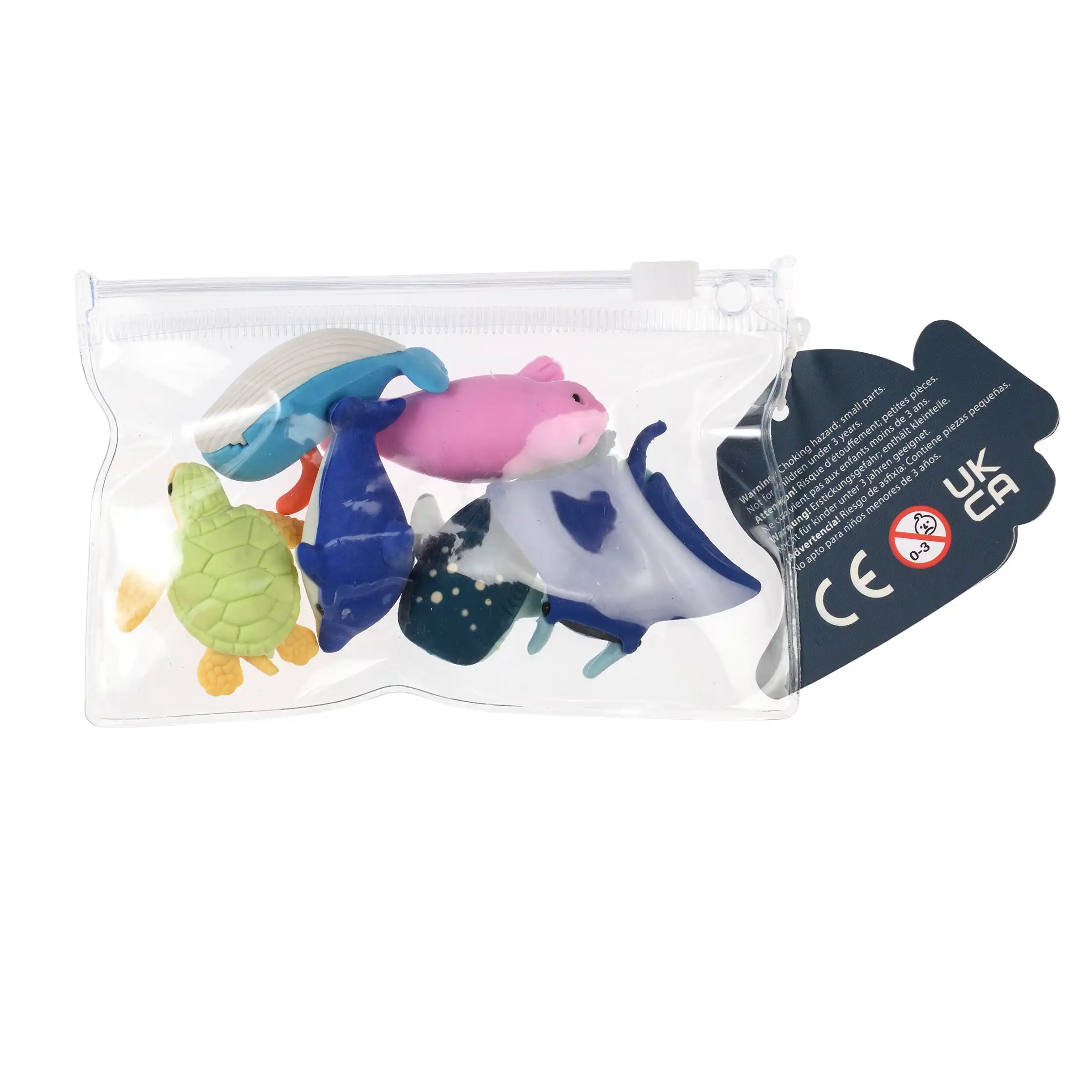Radiergummi 6er-Set Meeres-Tiere
