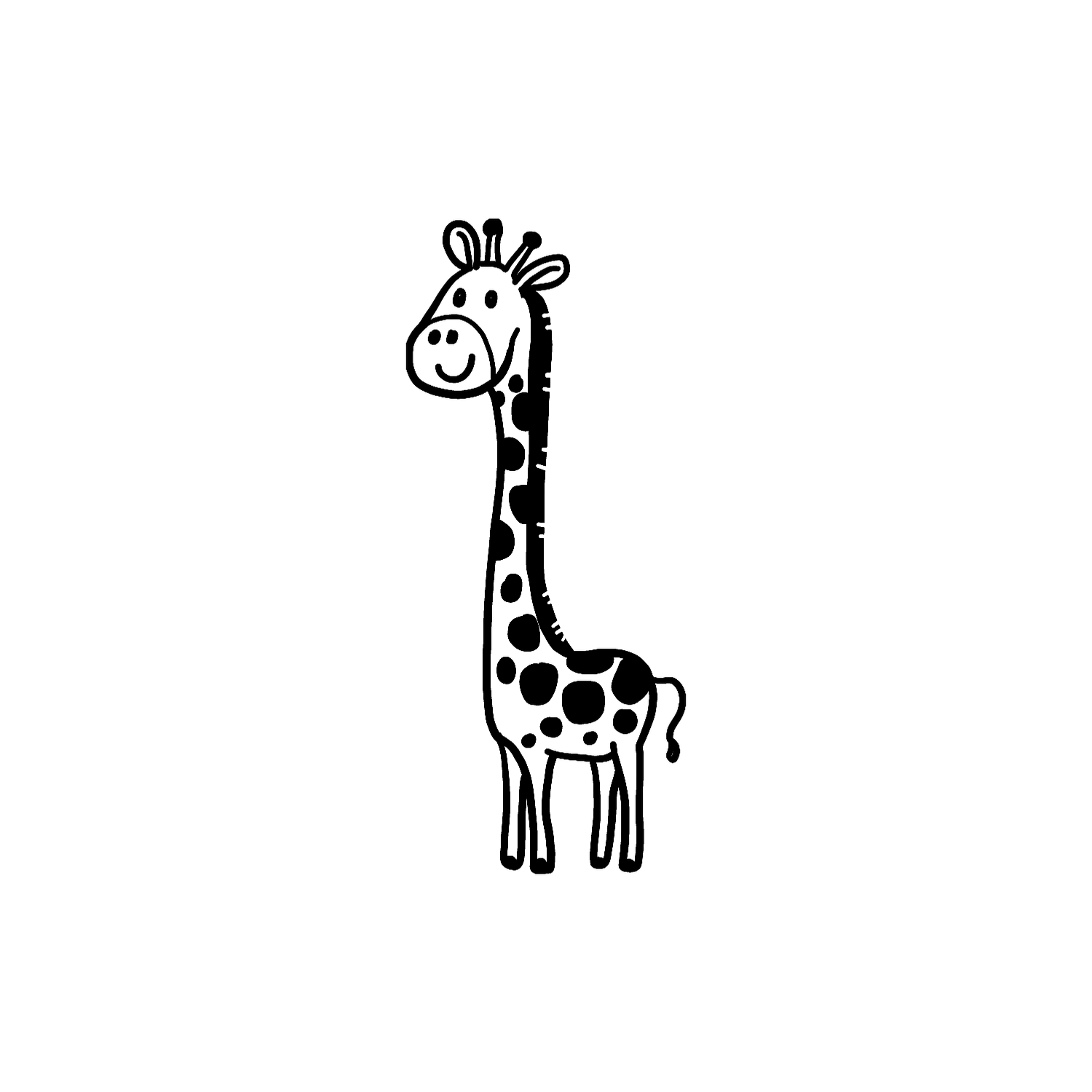 Abdruck Stempel Giraffe, 12 mm