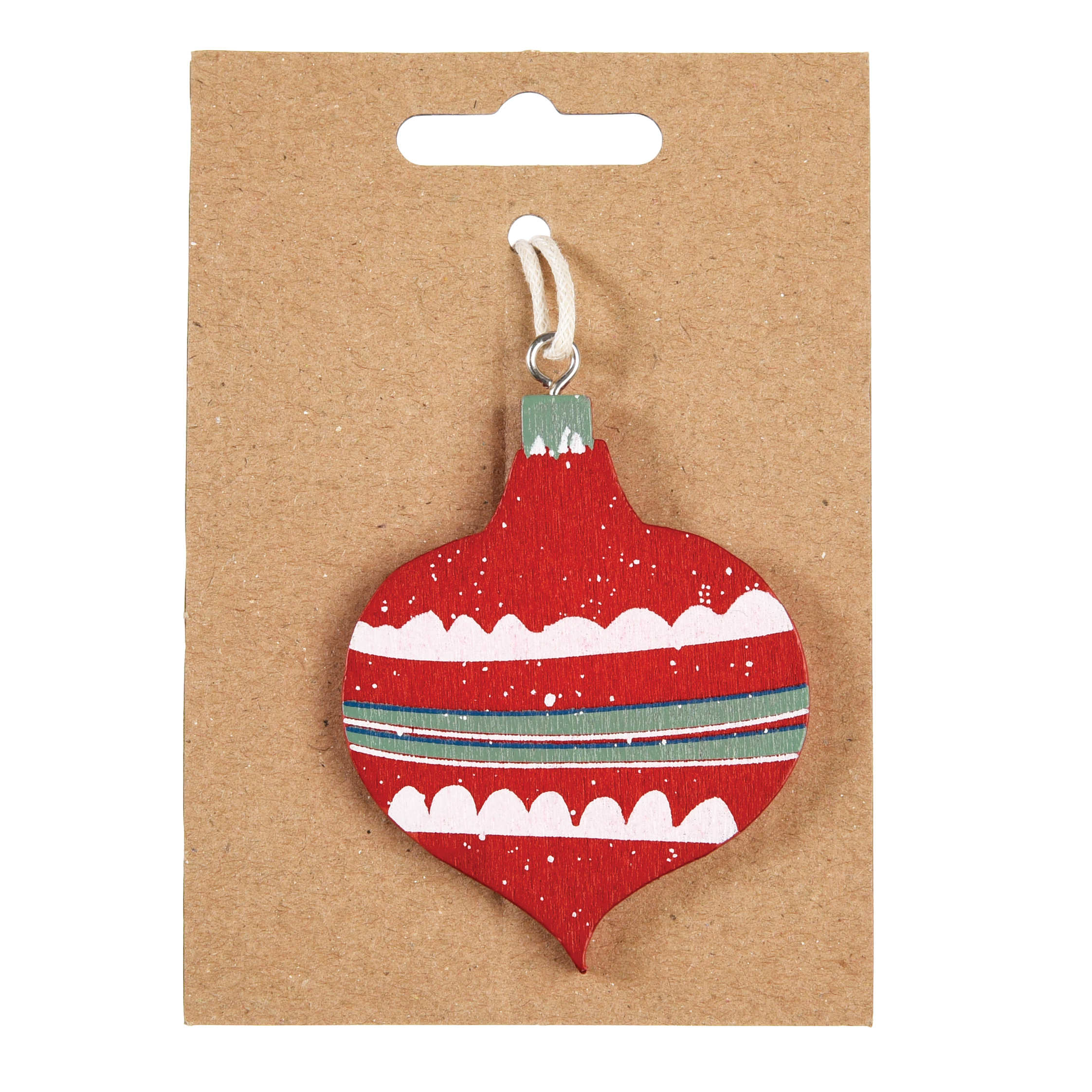 Anhänger "Weihnachtskugel" aus Holz, rot