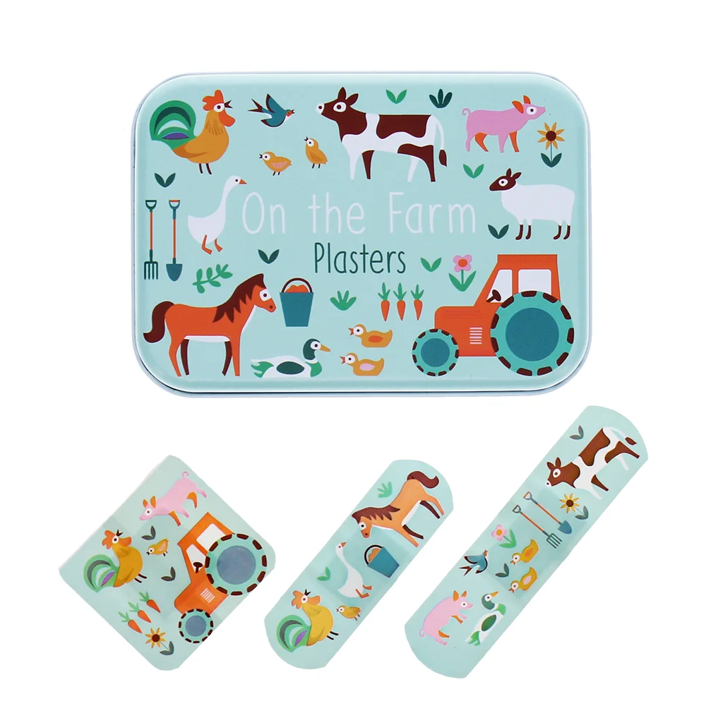 Pflaster in Metall-Box Bauernhof "farmyard"