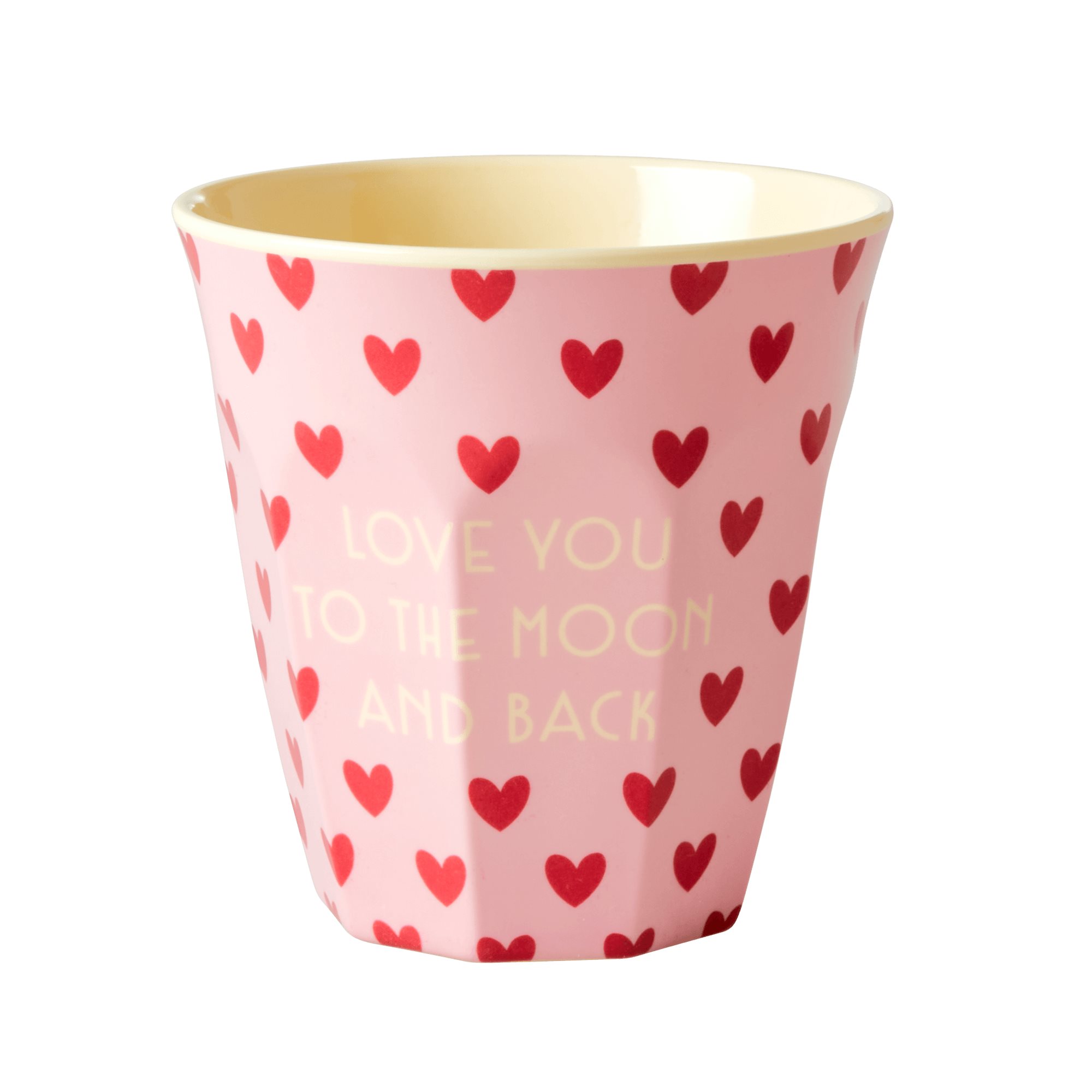 Becher "love you to the moon and back (rosa)" (Personalisierung möglich)
