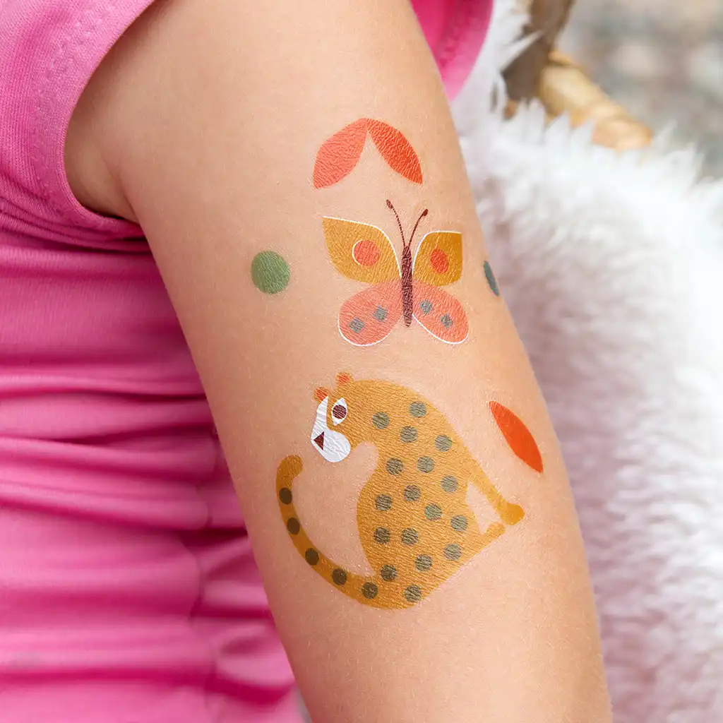 Tattoos "wild wonders", bunte Tiere