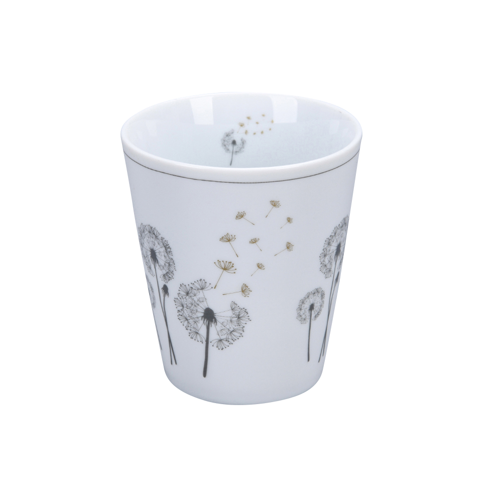 Tasse Pusteblume, grau/gold