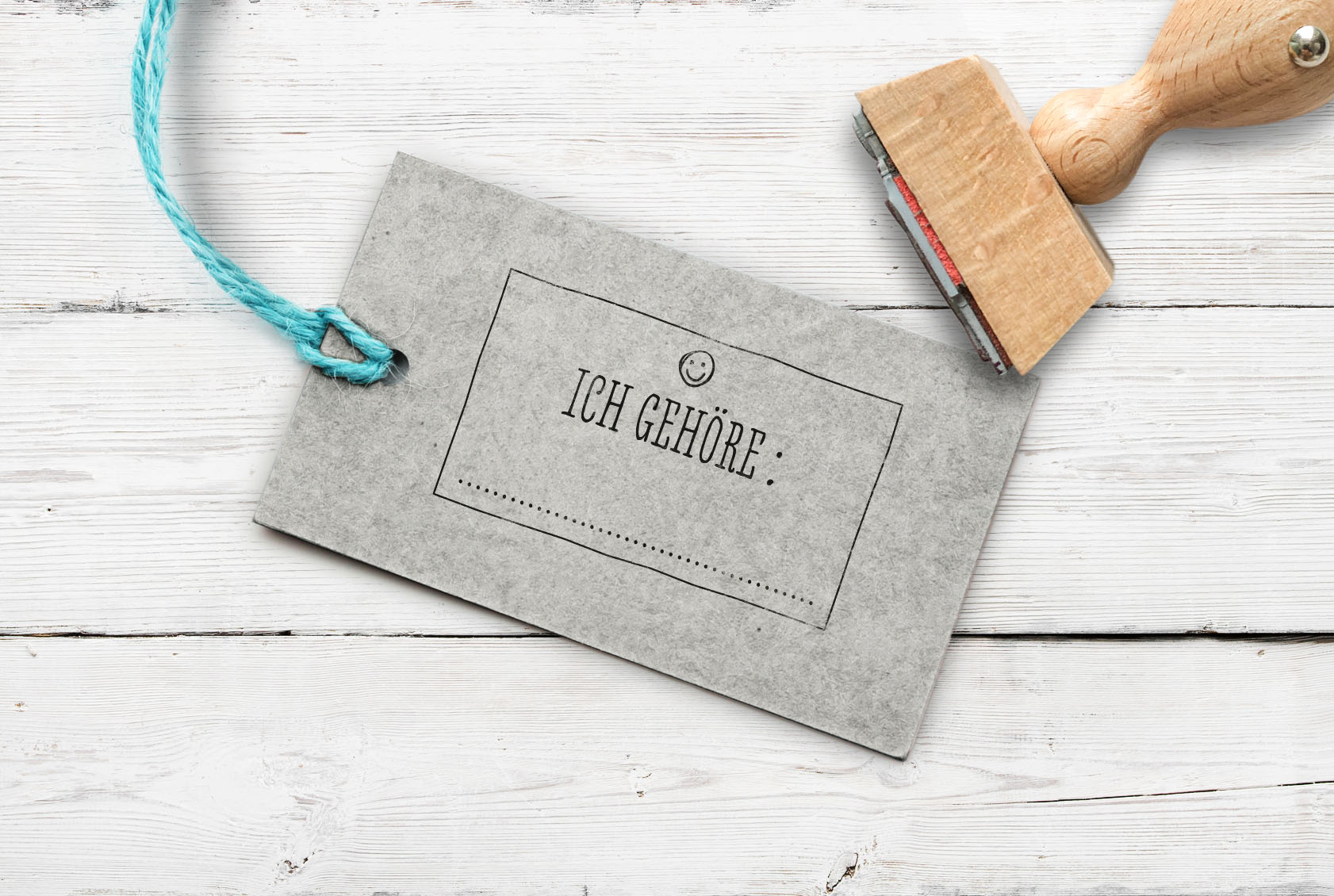 Stempel "Ich gehöre ....", 50 mm