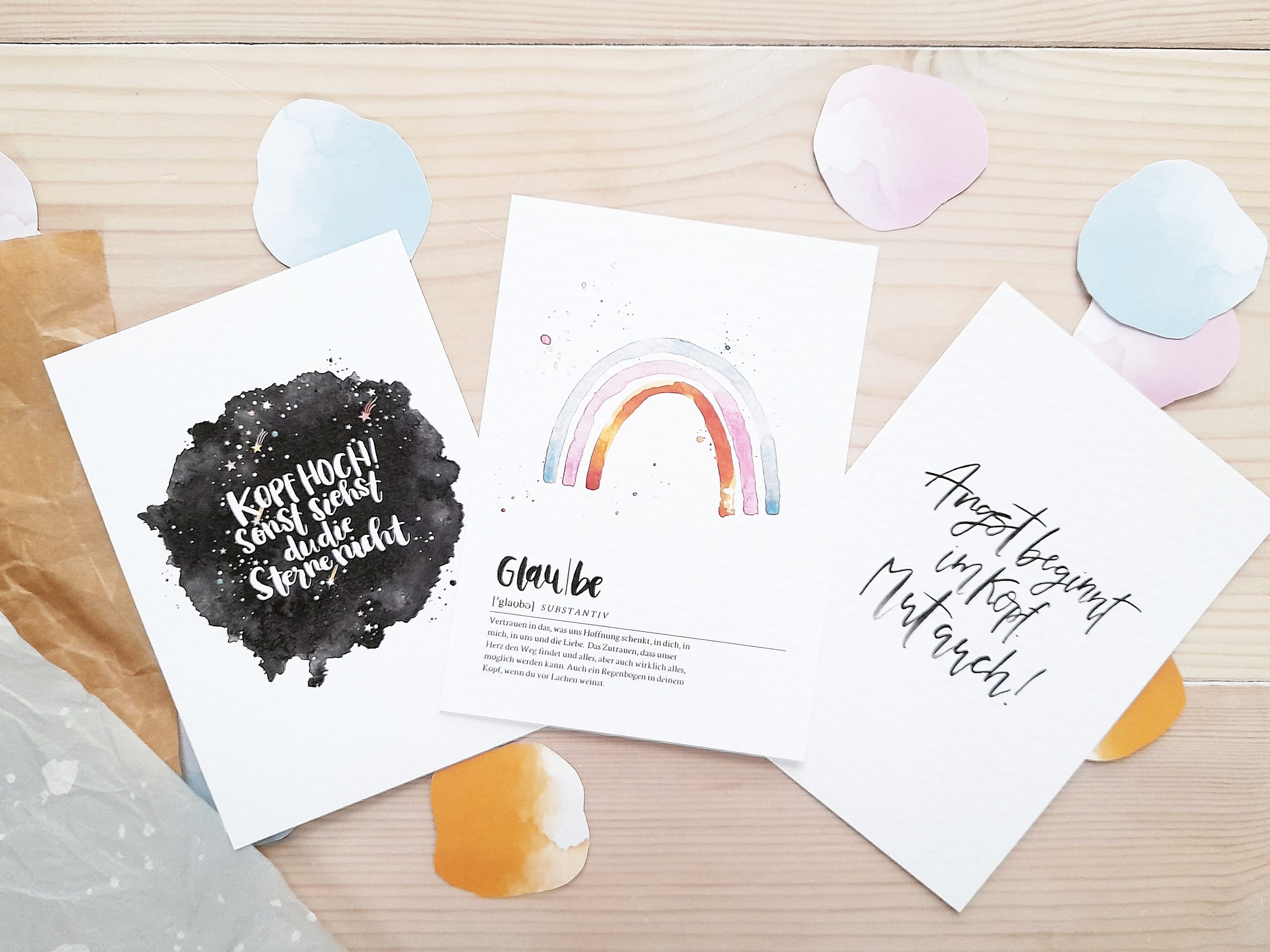 Postkarte "Regenbogen - Glaube"