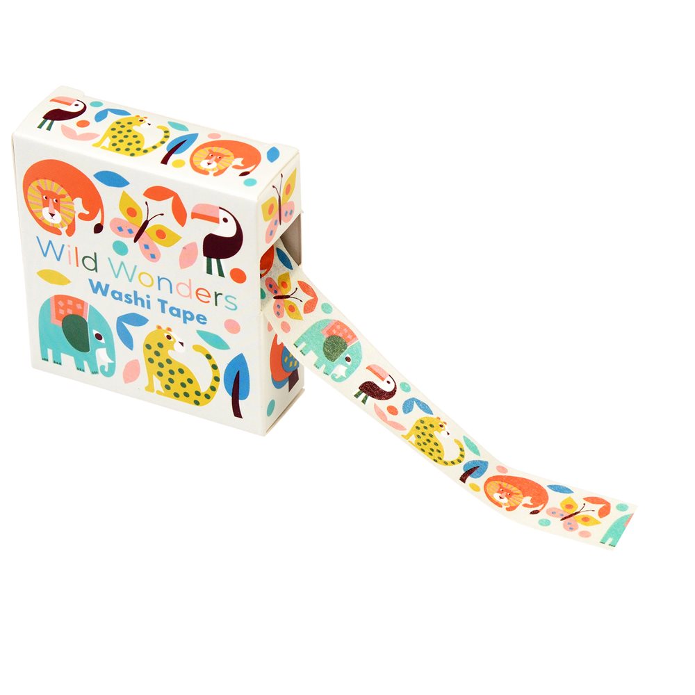 Washi-Tape, "wild wonders", bunte Tiere