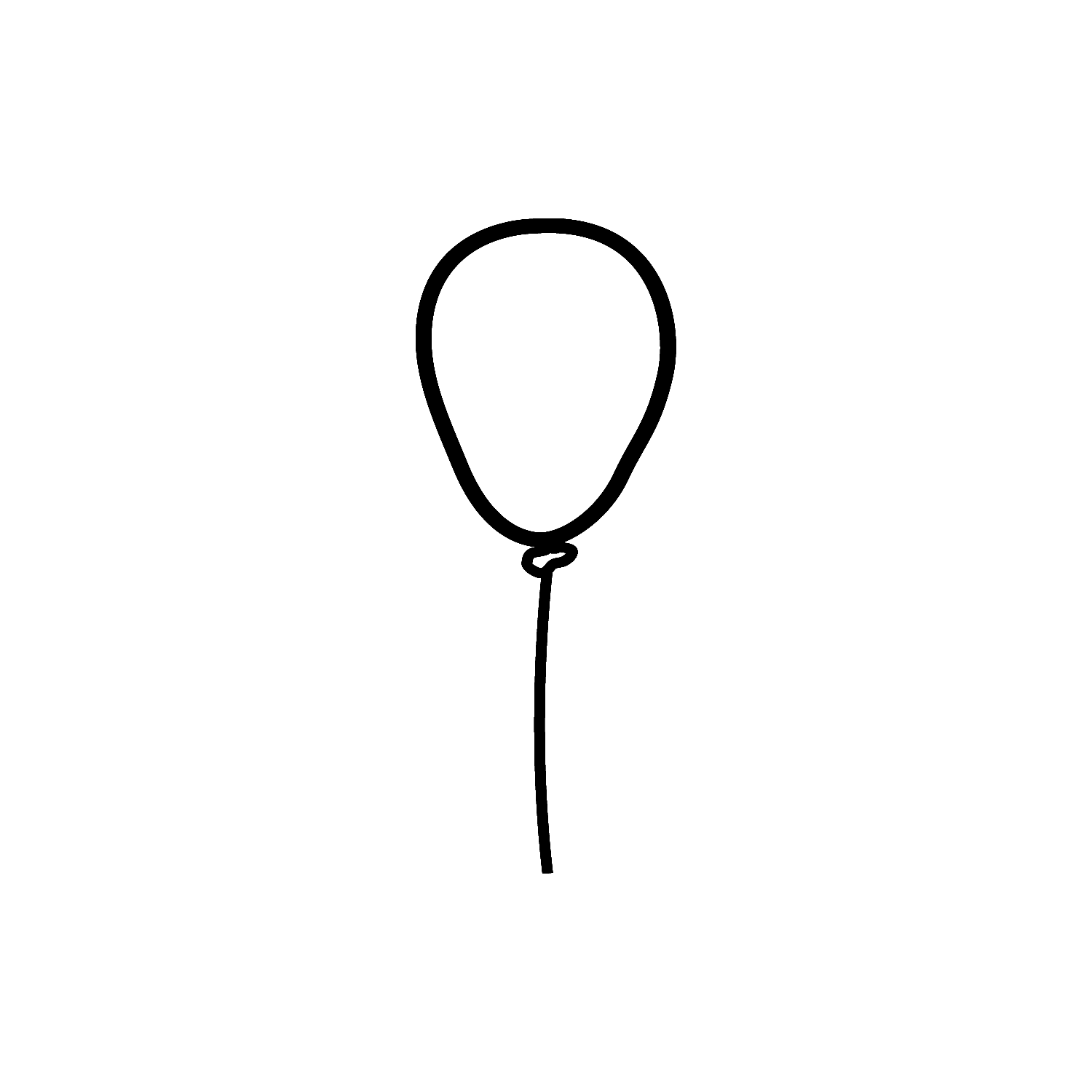 Abdruck Stempel Luftballon 2, 35 mm