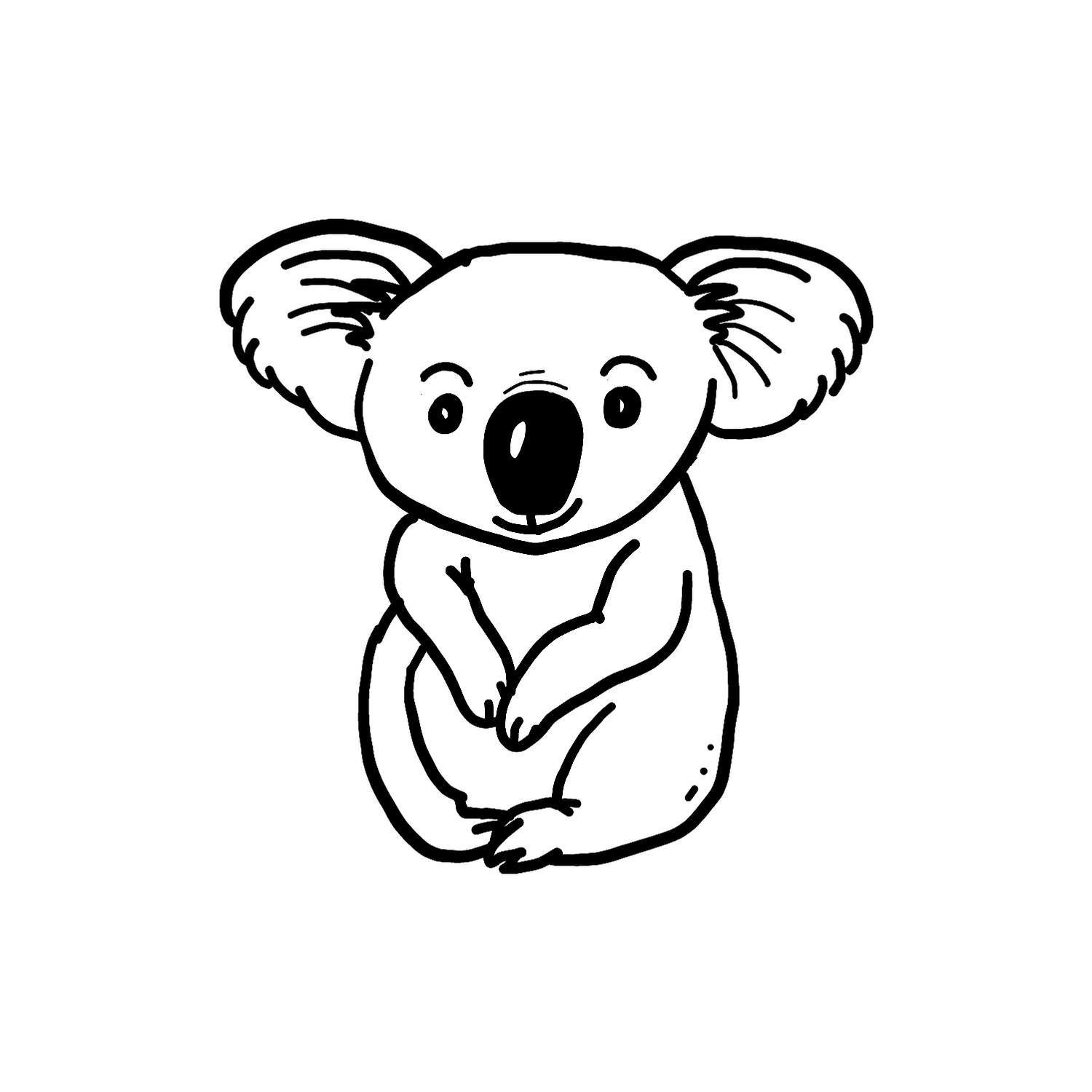 Abdruck Stempel Koala, 25 mm